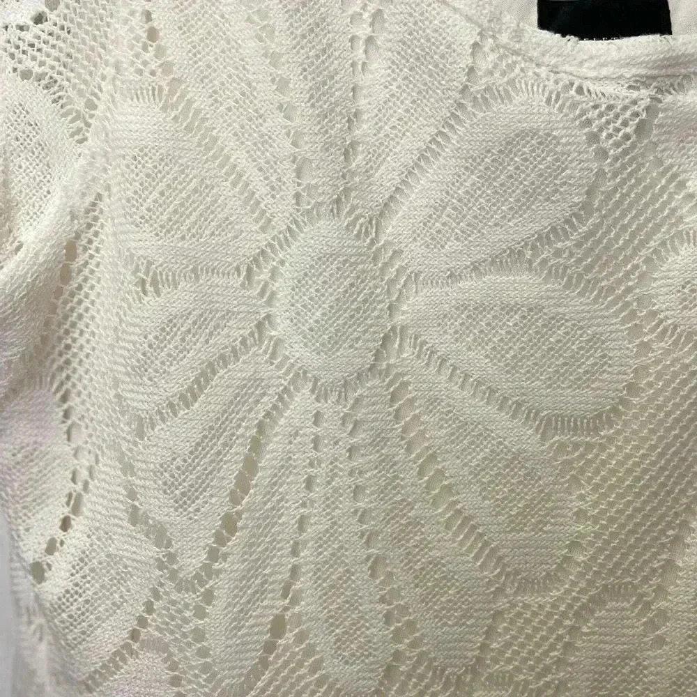 Deletta White Summer Dress Size M Lightweight/Special occasion - Picture 4 of 10